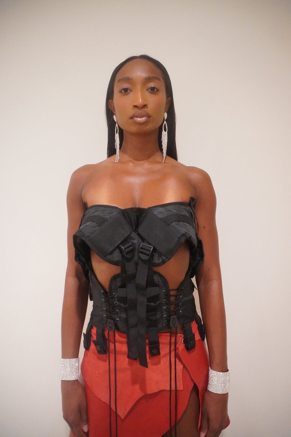 BLACK TACTICAL VEST TOP