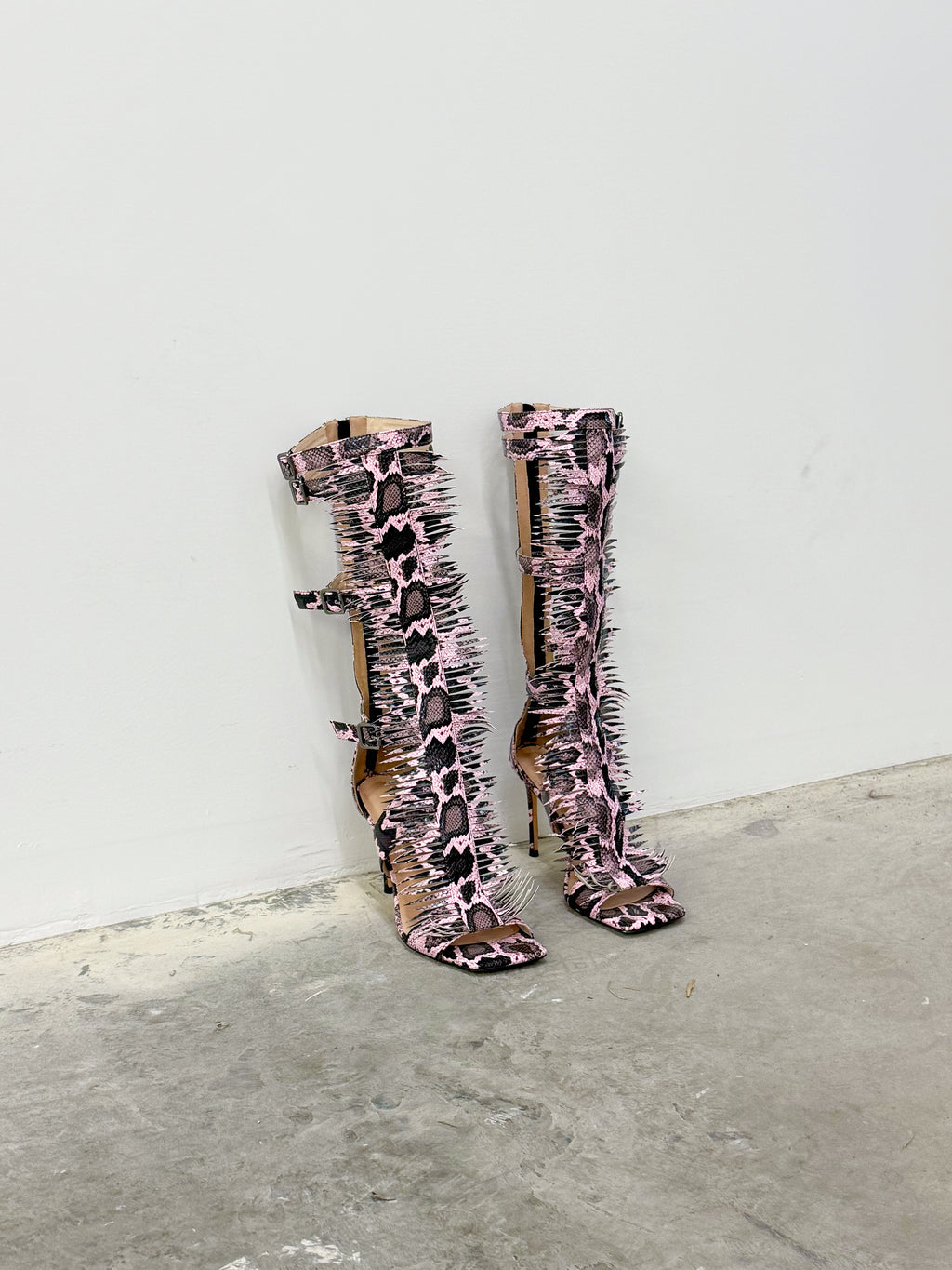 TLZLF X AZIAVAI PINK PYTHON HEEL