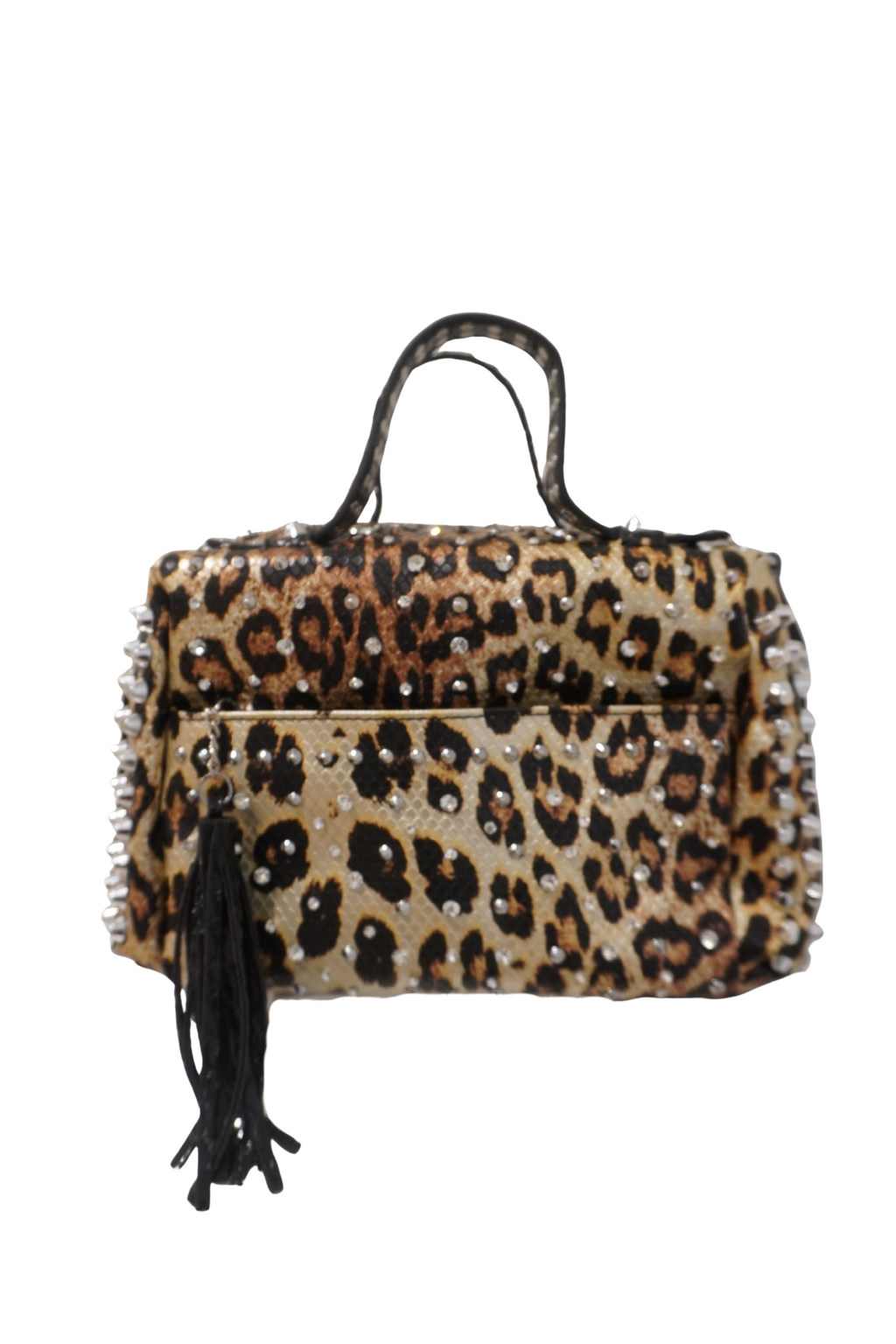 LEOPARD PRINT STUD BAG