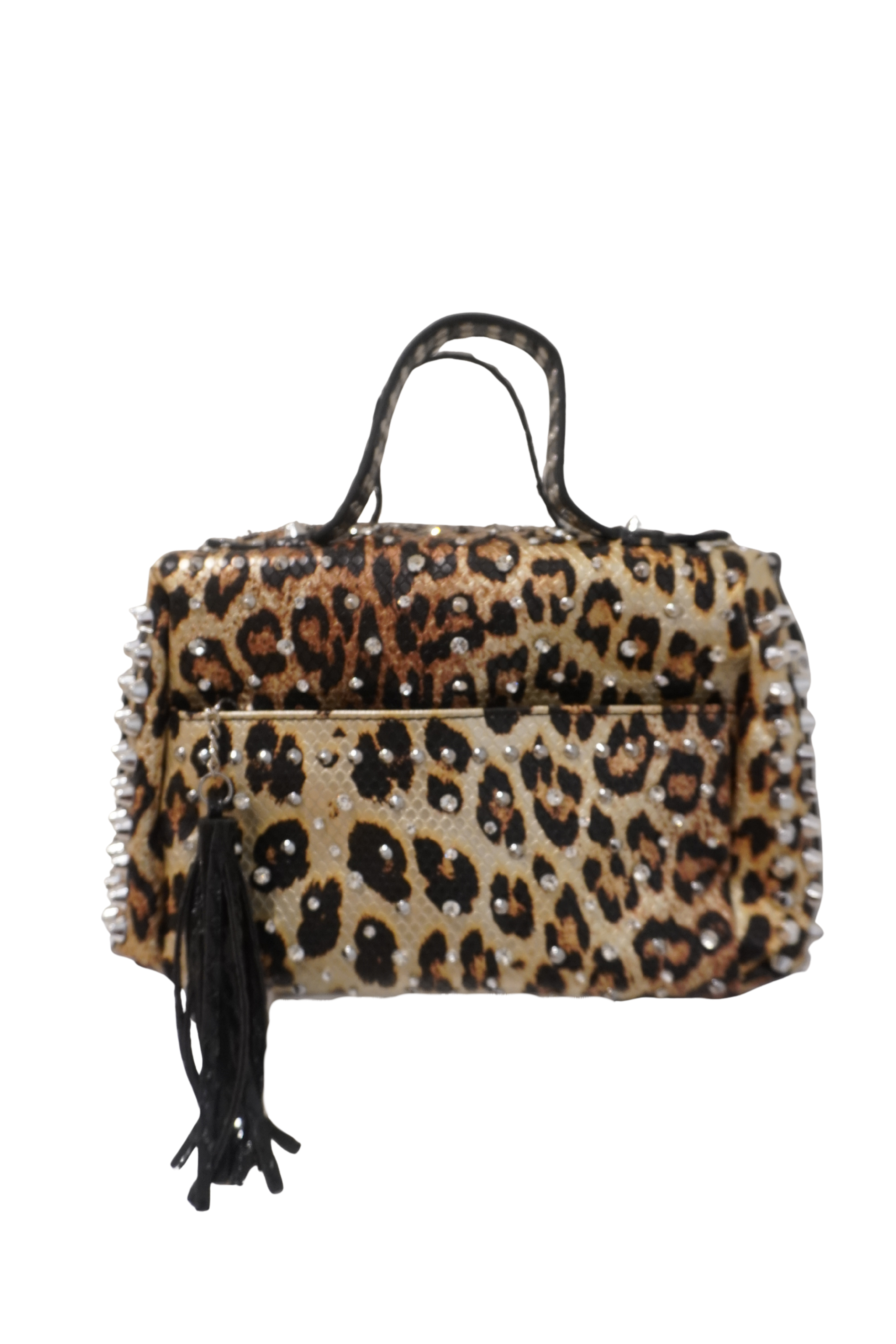 LEOPARD PRINT STUD BAG