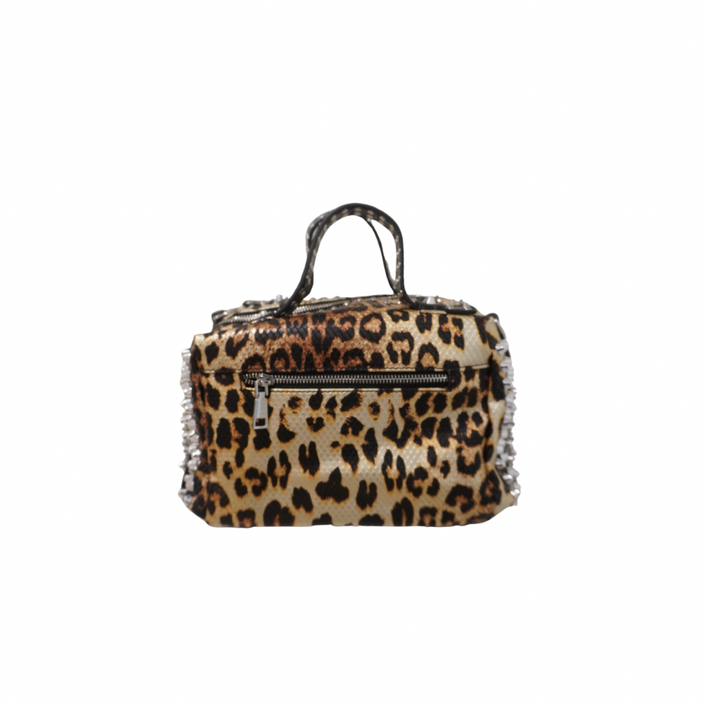 LEOPARD PRINT STUD BAG