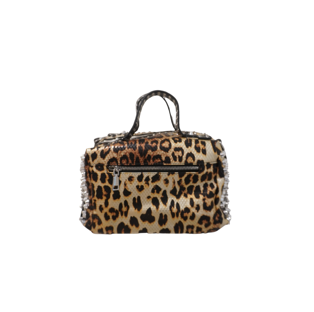 LEOPARD PRINT STUD BAG