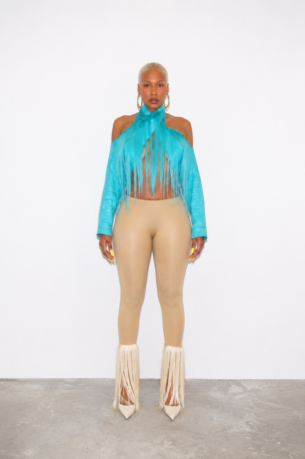 TURQUOISE LONG SLEEVE BLOUSE
